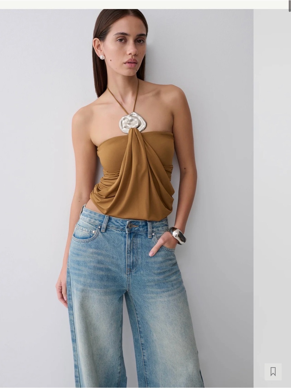 Meshki Sade Halter Top with Hardware
